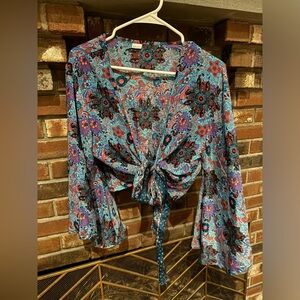 Paisley Tie Top